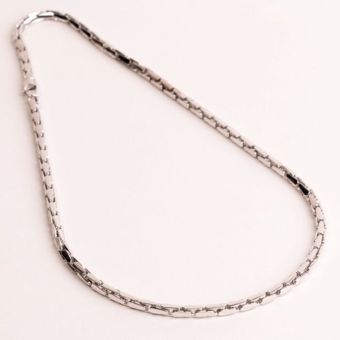 Cadena Snake gde oro blanco